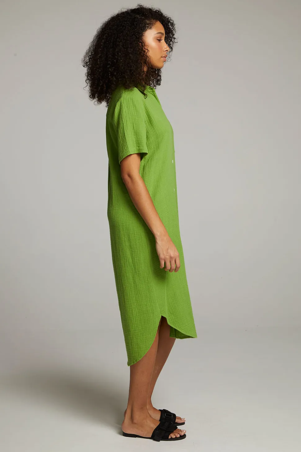 Chaser Brand Sebastian Piquant Green Button Down Discount