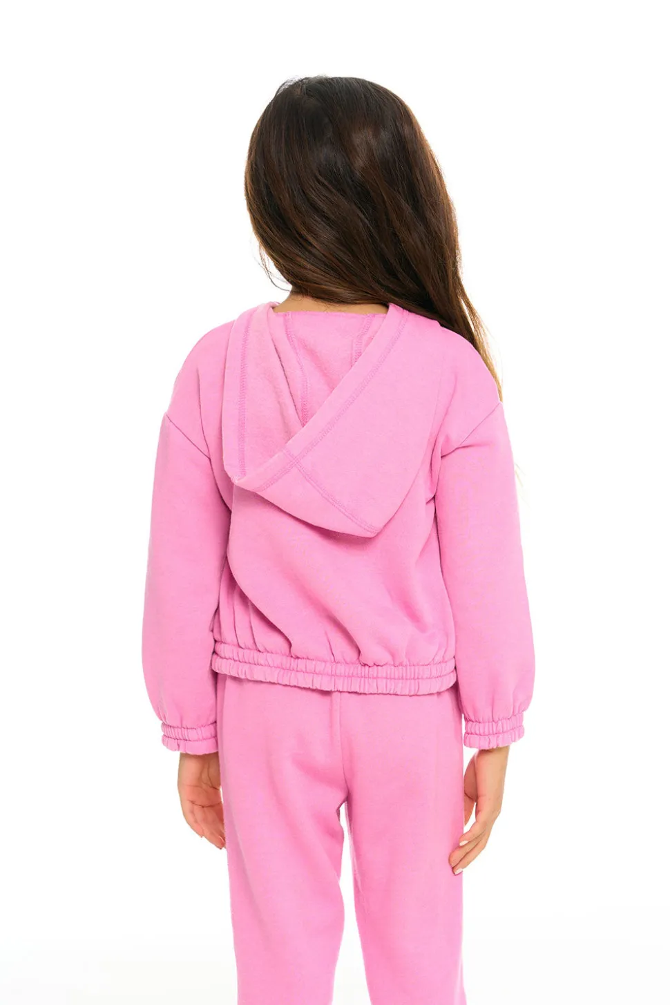 Chaser Brand Semi Cropped Shirred Hoodie Pullover Discount