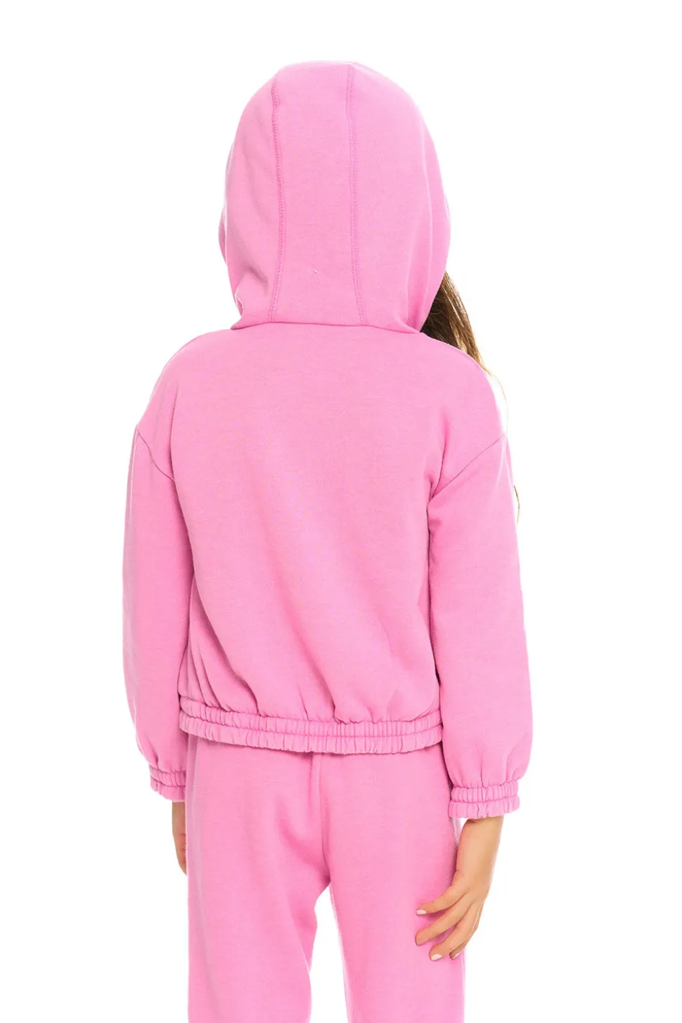 Chaser Brand Semi Cropped Shirred Hoodie Pullover Discount
