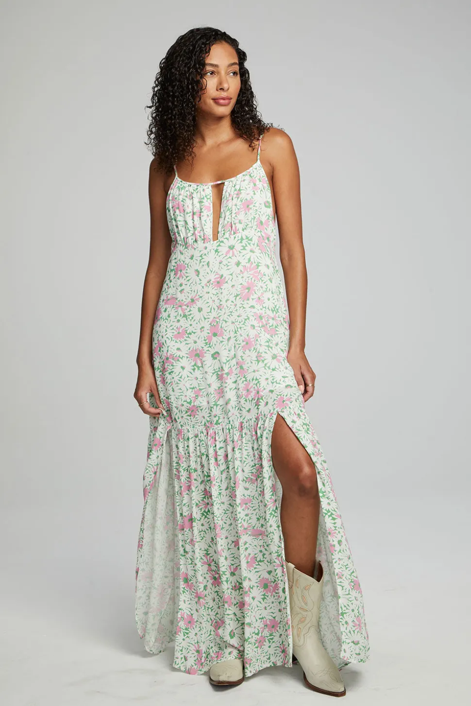 Chaser Brand Seren Maxi Dress - Grass Daisy Floral Fashion