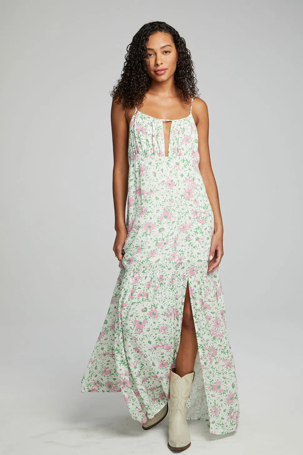 Chaser Brand Seren Maxi Dress - Grass Daisy Floral Fashion