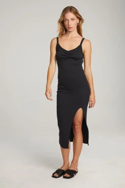 Chaser Brand Serra Licorice Midi Dress Cheap
