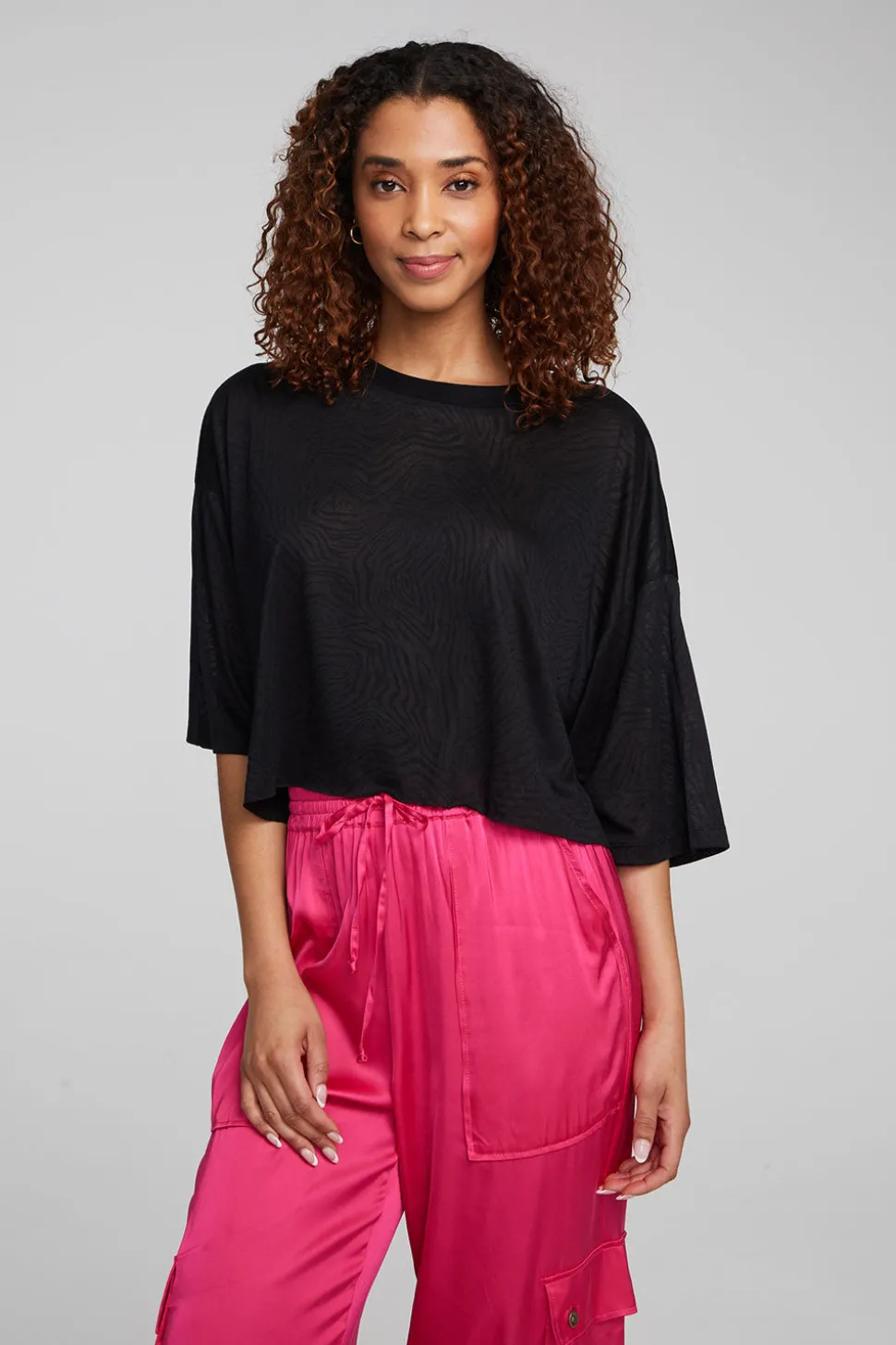 Chaser Brand Shine Shadow Black Tee Outlet