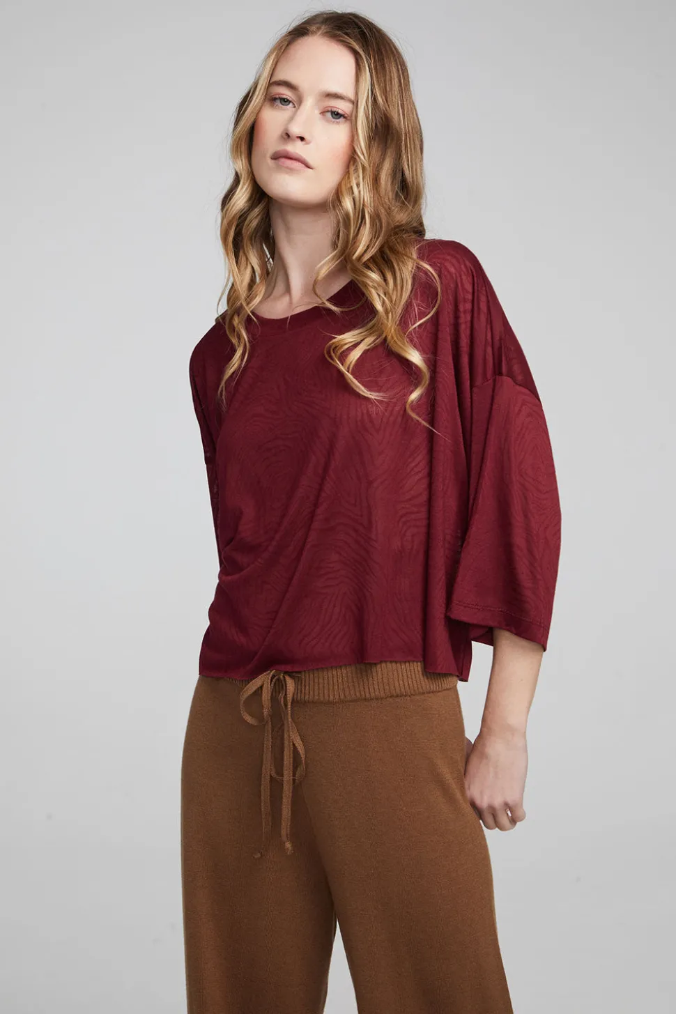 Chaser Brand Shine Wine Red Tee Cheap
