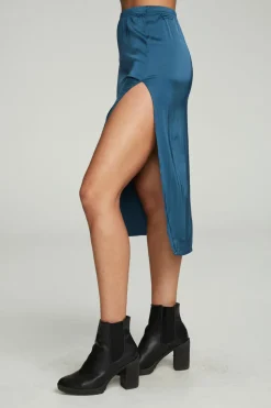 Chaser Brand Side Slit Midi Skirt Outlet