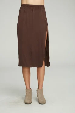 Chaser Brand Side Slit Midi Skirt Best