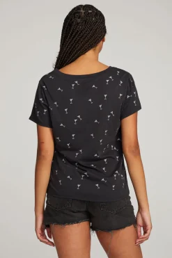Chaser Brand Silver Martinis Tee New