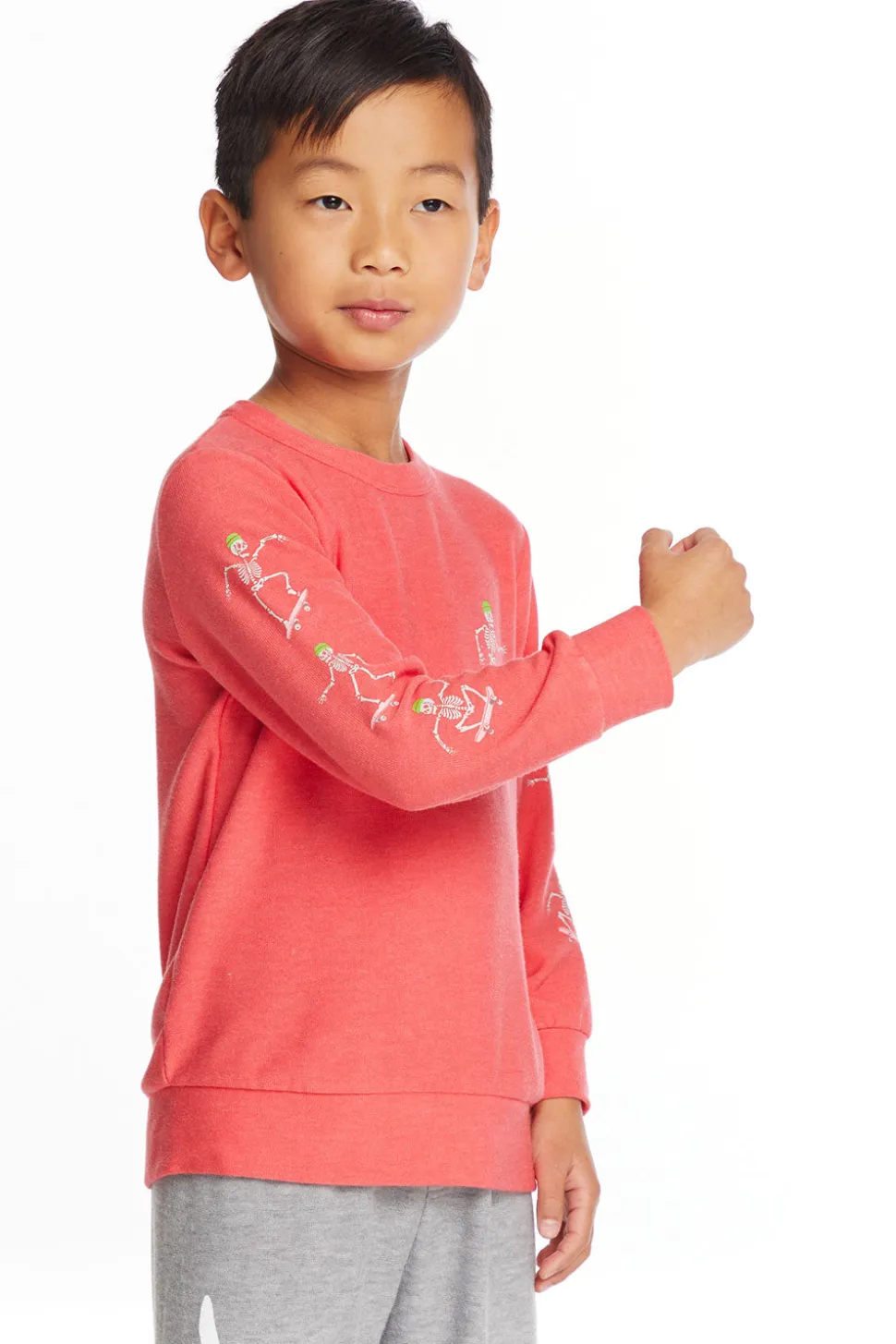 Chaser Brand Skeleton Skater Boys Long Sleeve Clearance