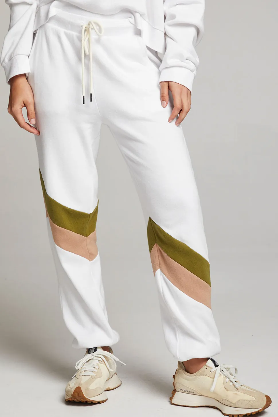 Chaser Brand Skull Sand Color Block Joggers Cheap
