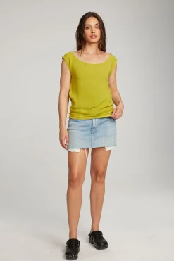 Chaser Brand Sleeveless Citron Dolman Tee Flash Sale