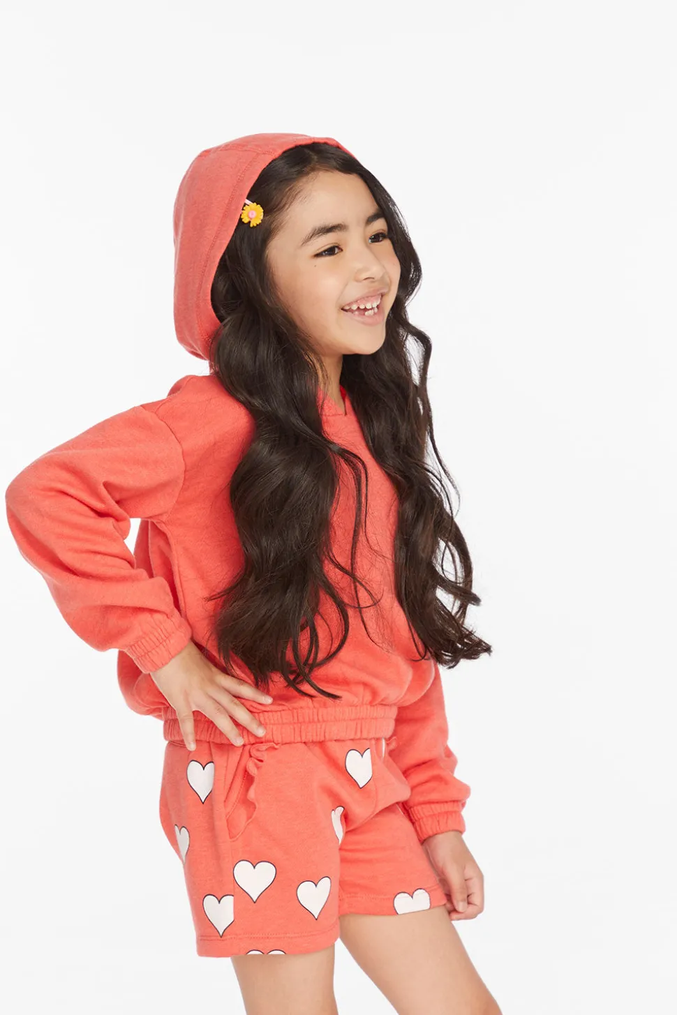 Chaser Brand Smiley Flower & Hearts Girls Pullover Hoodie Store