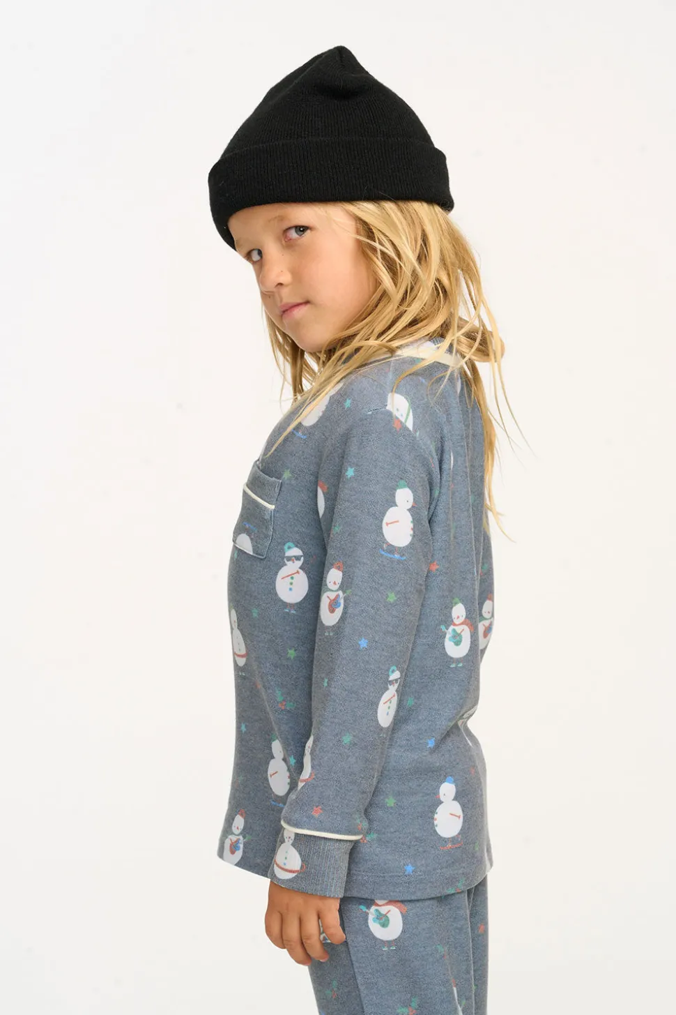 Chaser Brand Snowman Fun Long Sleeve Pocket Shirt Online