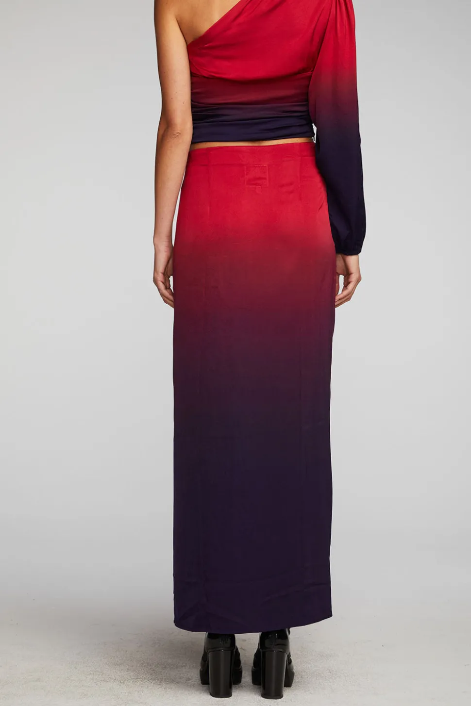 Chaser Brand Stretch Silky Woven Midi Skirt Hot