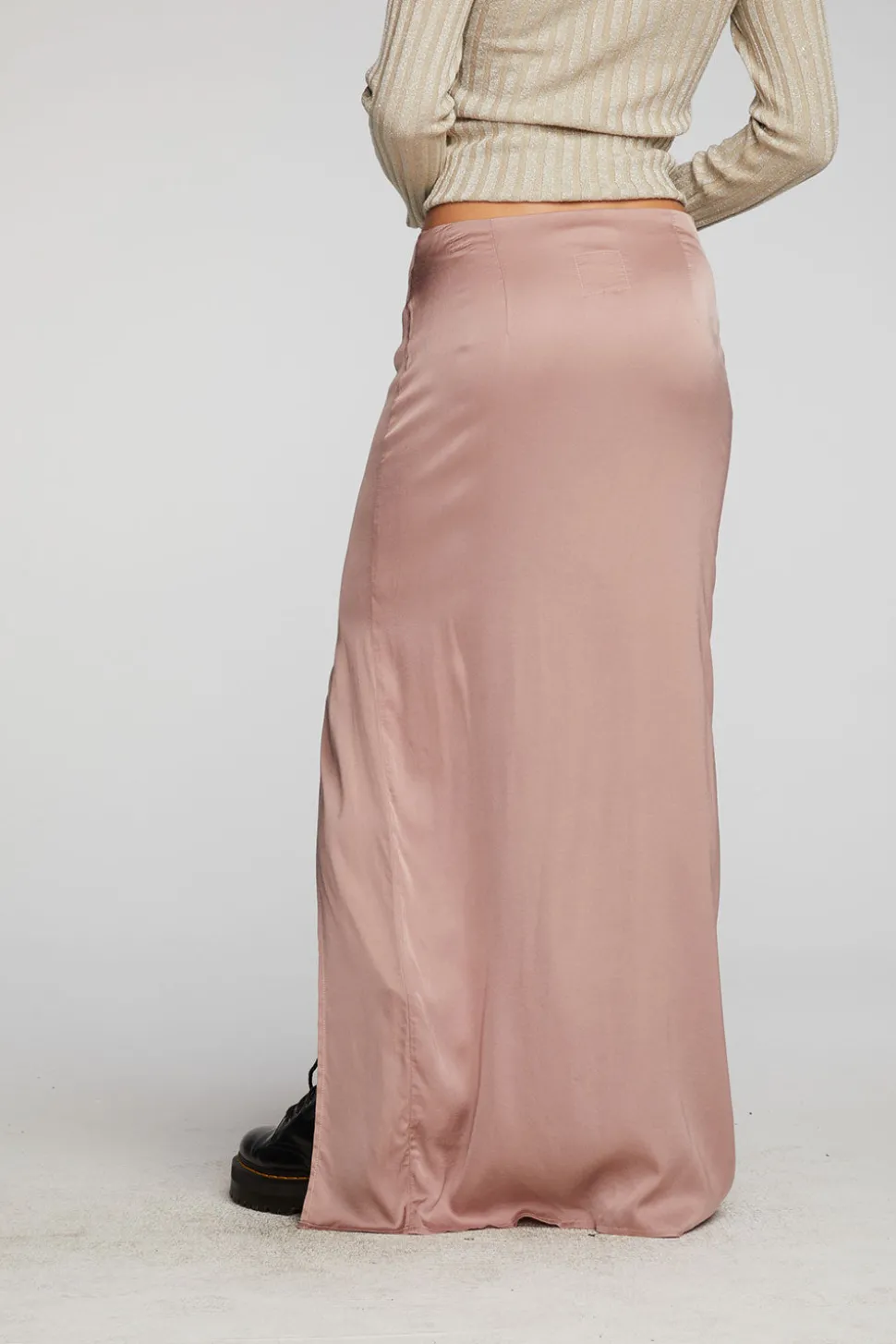Chaser Brand Stretch Silky Woven Midi Skirt Clearance