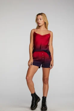 Chaser Brand Stretch Silky Woven Tank Top Best Sale