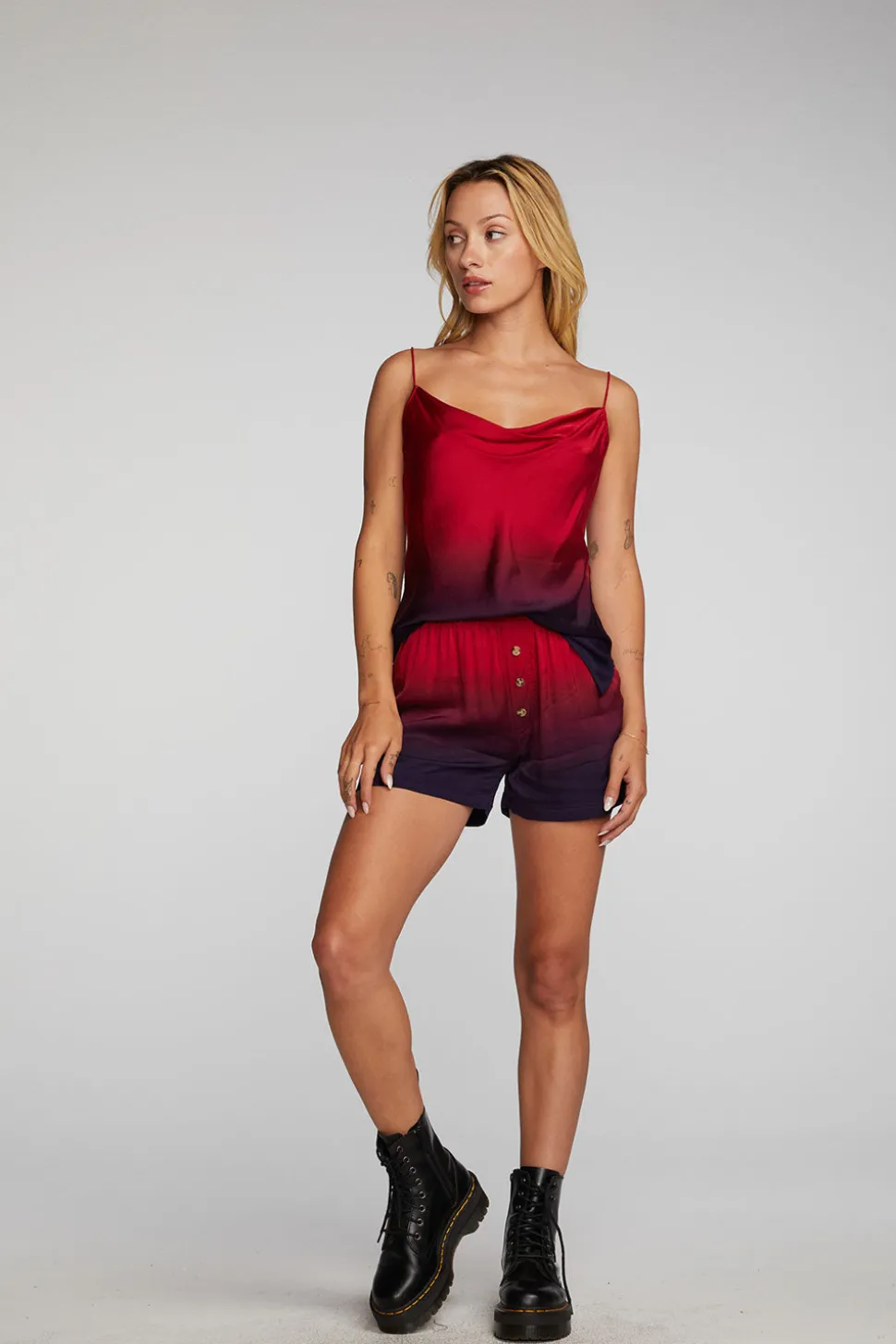 Chaser Brand Stretch Silky Woven Tank Top Best Sale