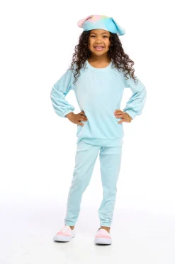 Chaser Brand Stretch Velvet Blouson Sleeve Raglan Fashion