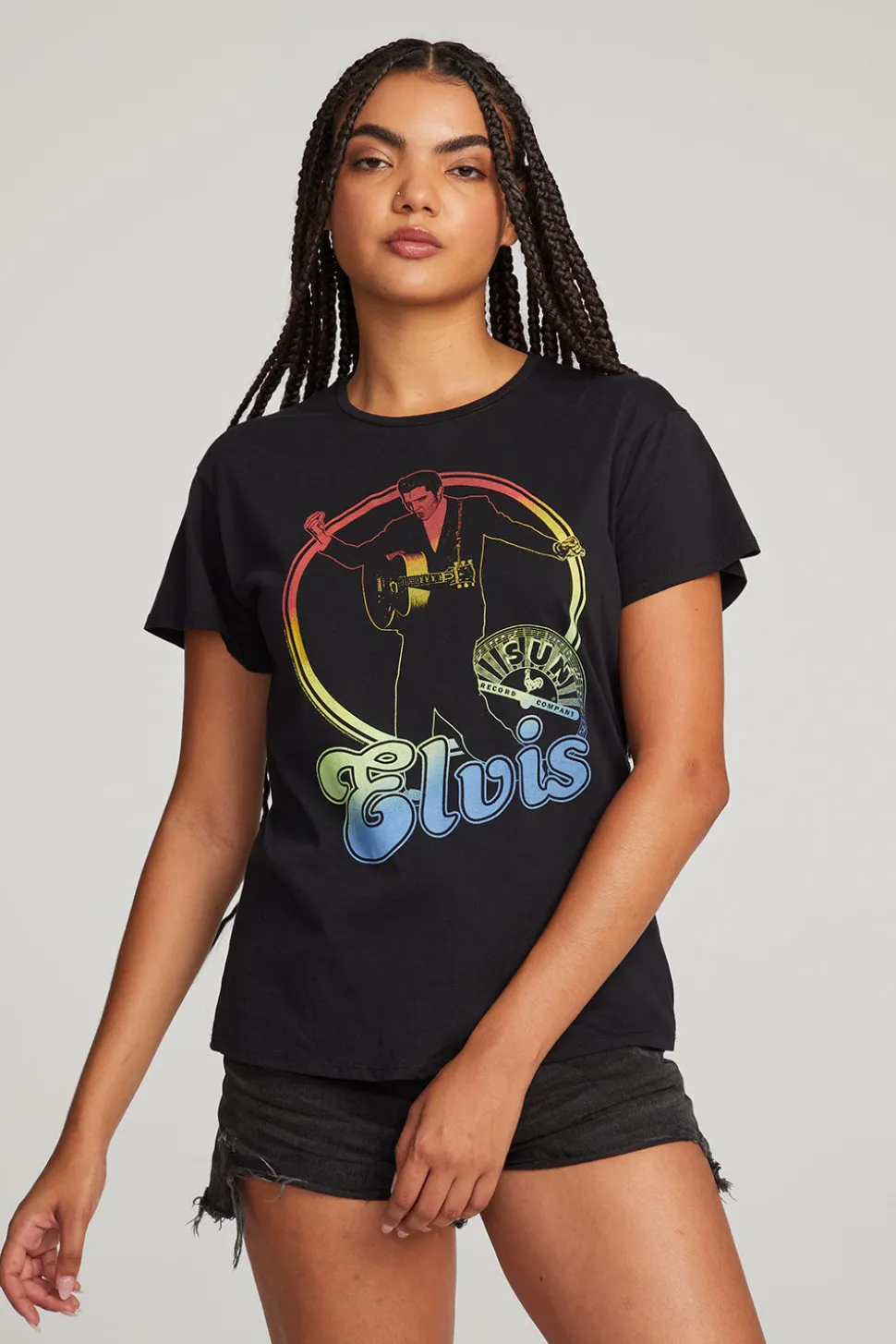 Chaser Brand Sun Records Rainbow Elvis Tee Store