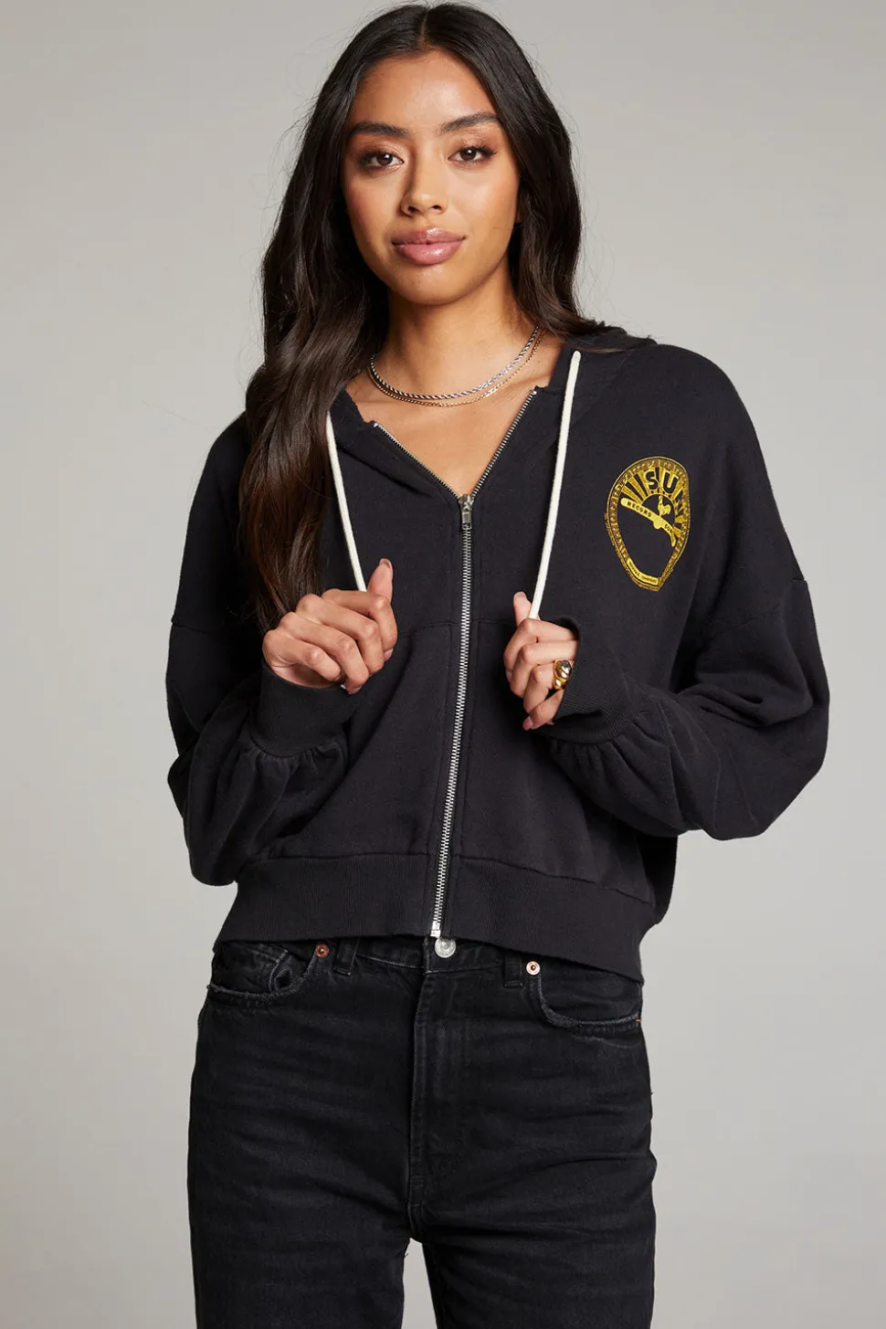 Chaser Brand Sun Records Studded Elvis Zip Up Hoodie Flash Sale