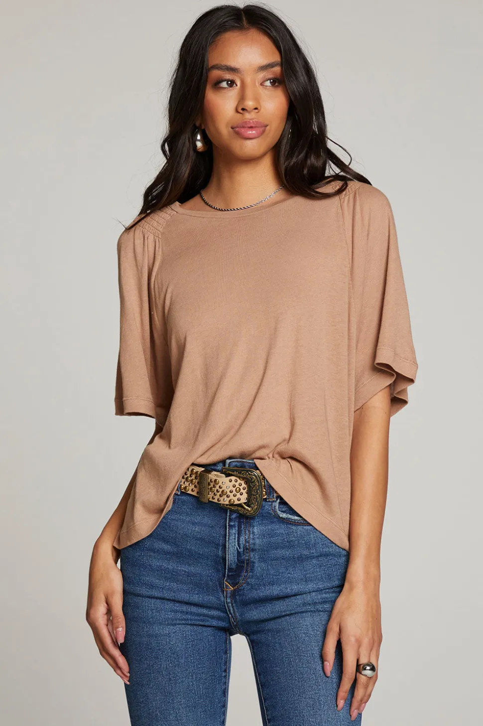 Chaser Brand Sun Warm Taupe Tee Shop