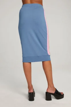Chaser Brand Sundance Vintage Blue Midi Skirt Fashion