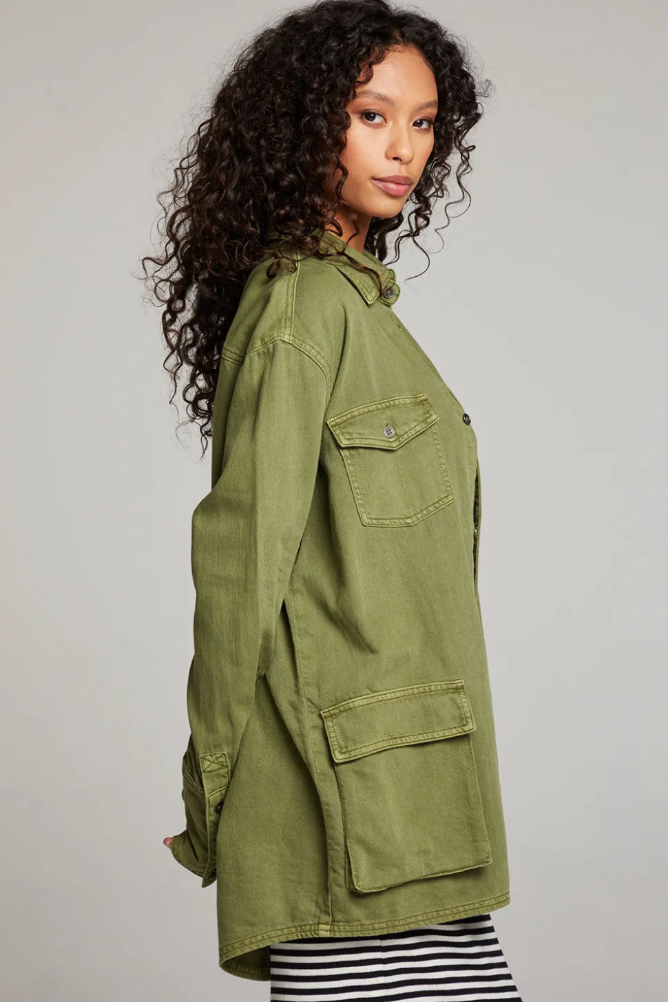 Chaser Brand Sweet Pea Sphagnum Button Up Store