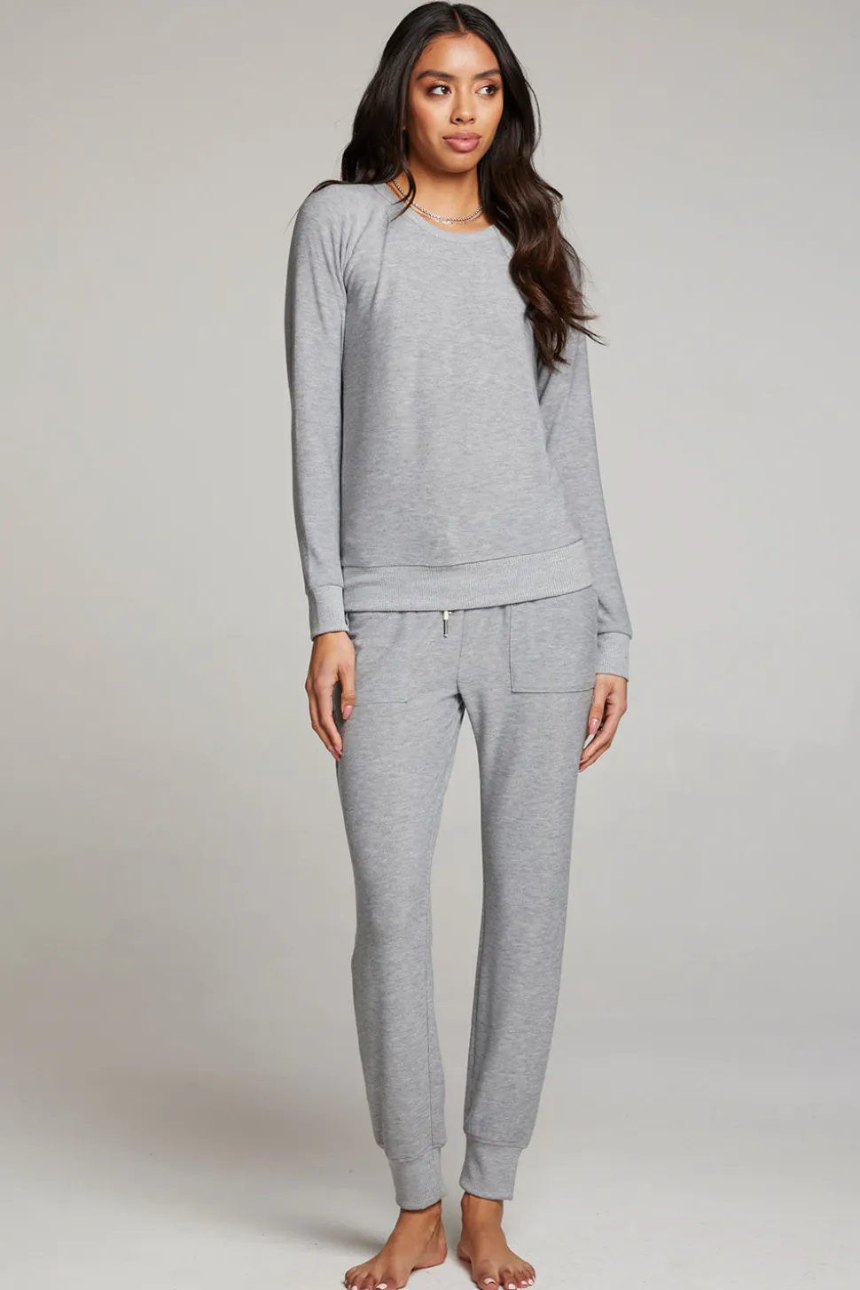 Chaser Brand Tessa Heather Grey Jogger Sale