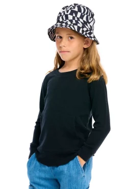 Chaser Brand Thermal Long Sleeve Crew Neck Shirttail Tee With Kanga Pocket Cheap