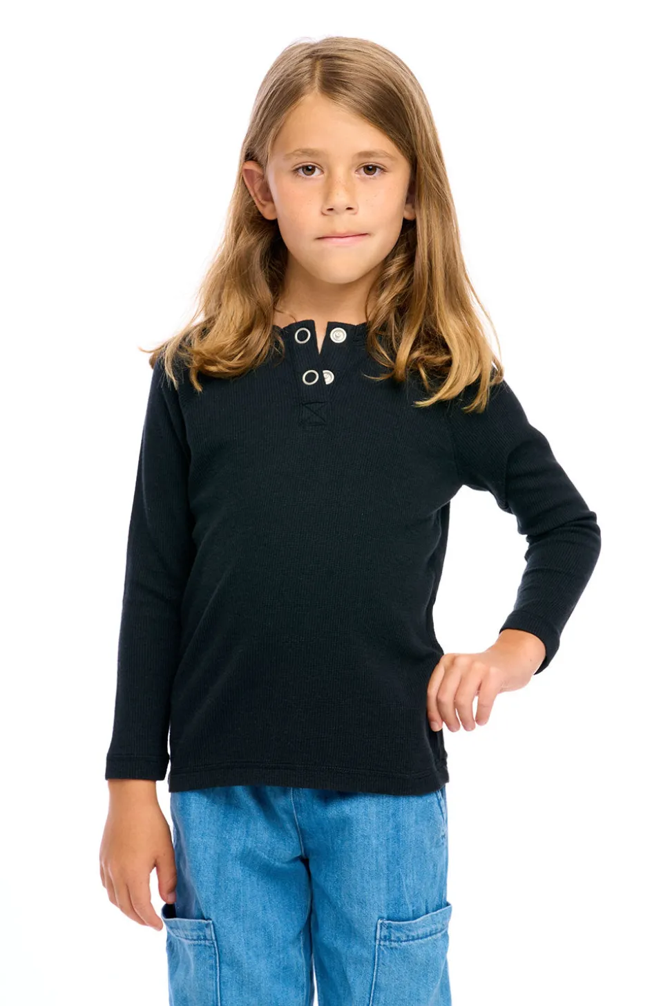 Chaser Brand Thermal Long Sleeve Raglan Henley Shop