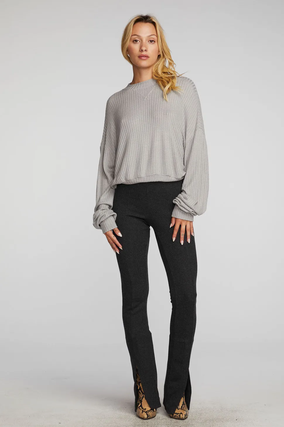Chaser Brand Thermal Waffle Long Sleeve Pullover Best Sale