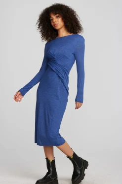 Chaser Brand Triblend Corset Wrap Midi Dress Flash Sale