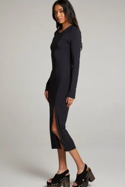 Chaser Brand Vedaa Licorice Midi Dress Best Sale