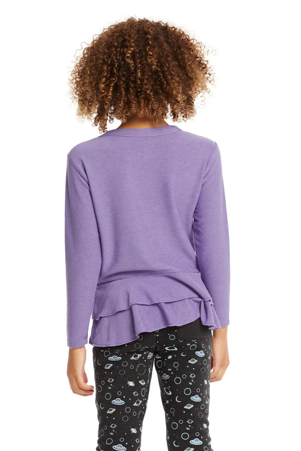 Chaser Brand Veronica Purple Long Sleeve Tee Outlet