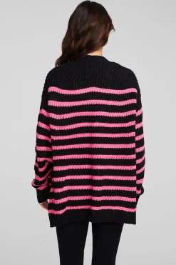 Chaser Brand Vibe Melrose Stripe Cardigan Cheap