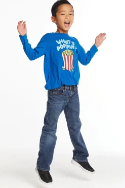 Chaser Brand Whats Poppin' Boys Long Sleeve Crew Neck Tee Clearance