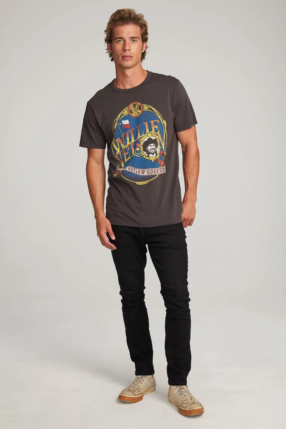 Chaser Brand Willie Nelson Outlaw Country Mens Tee Shop
