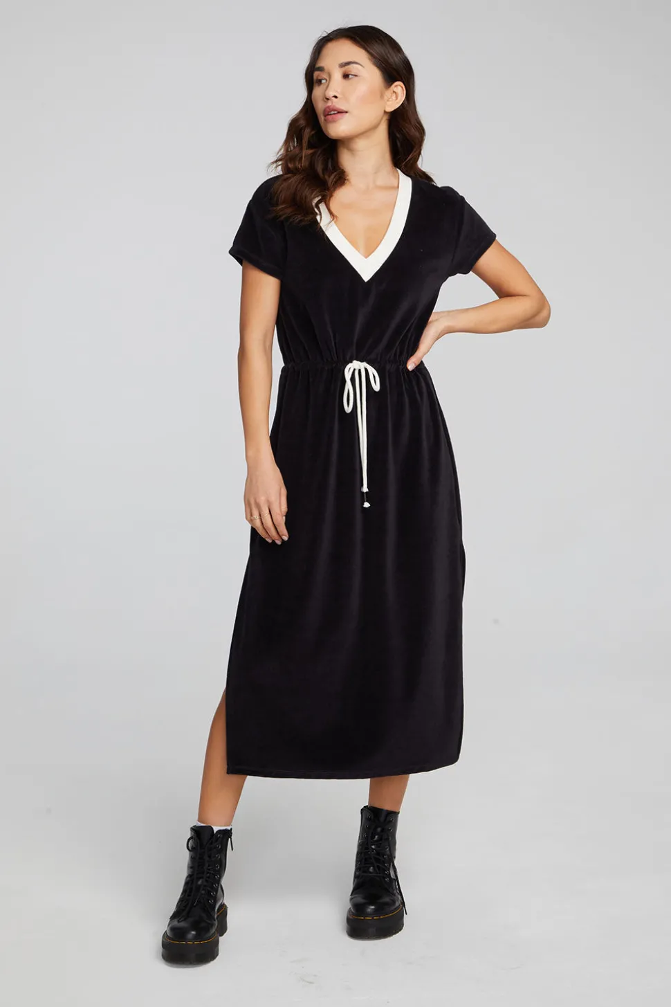 Chaser Brand Woods Shadow Black Dress Sale
