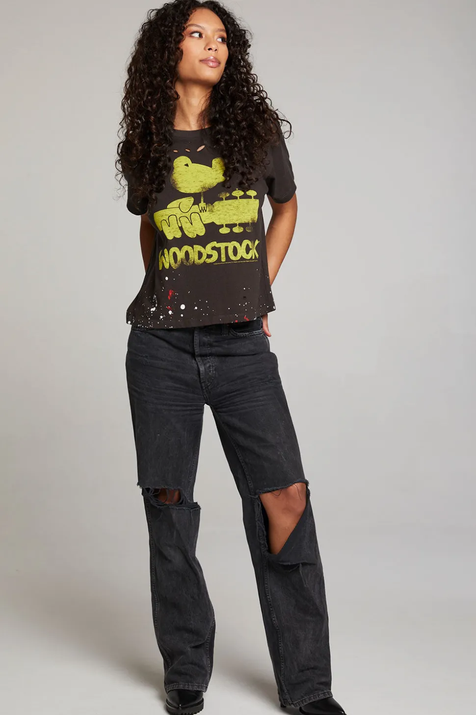Chaser Brand Woodstock Bird On Guitar Tee Hot