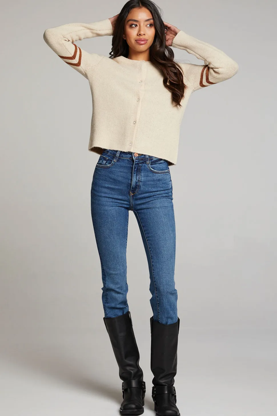 Chaser Brand Yin Yang Heart Cardigan New