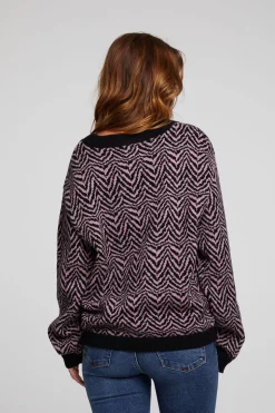 Chaser Brand Zebra Pullover Melrose Sweater Best Sale