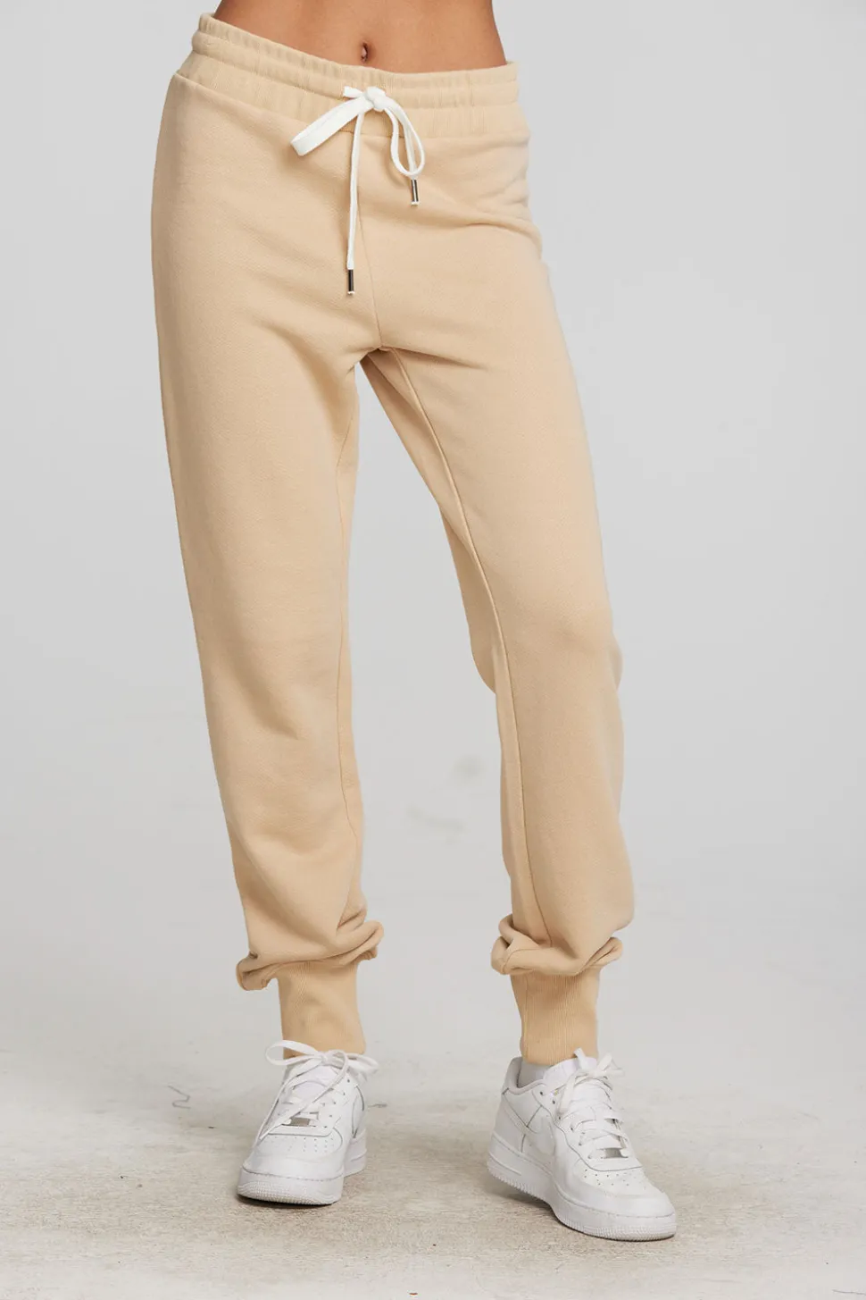 Chaser Brand Zuma Cotton Terry Joggers With Rib And Shoestring Tie Cheap